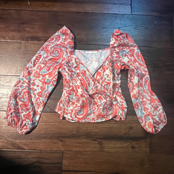 POOKIE & SEBASTIAN WOMEN’S LONG SLEEVE BLOUSE, SIZE SMALL, MULTICOLOR - Picture 1 of 10